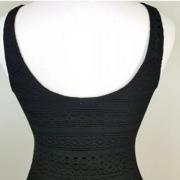 Garage S Black Crochet Overlay Bodycon Mini Dress - Picture 5 of 6